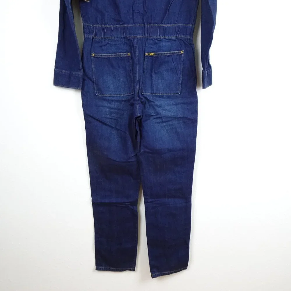 Lee Modern Union All Jumpsuit Women's Size XS Coveralls Blue Denim One Piece - Picture 9 of 13
